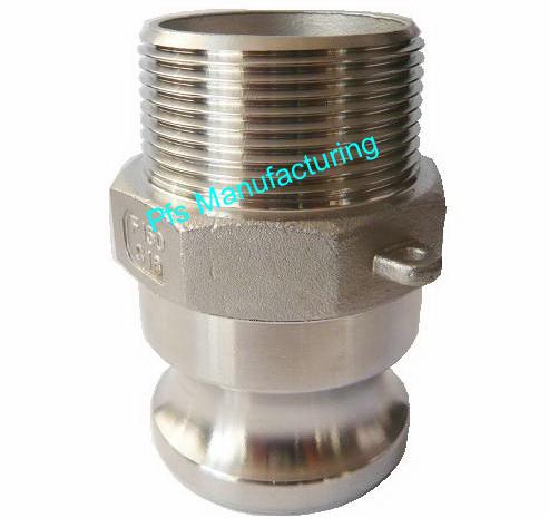 SS316 Camlock Type F Plug (Male coupler) with Male thread